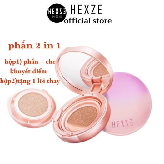Phấn 2 in1 hexze  phấn nước mịn đẹp (Tặng kèm lõi thay) mỹ phẩm nội địa trung chính hãng
