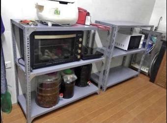Kệ sắt v lỗ: Dài 1m x rộng 40cm x cao 1m x 3 tầng
