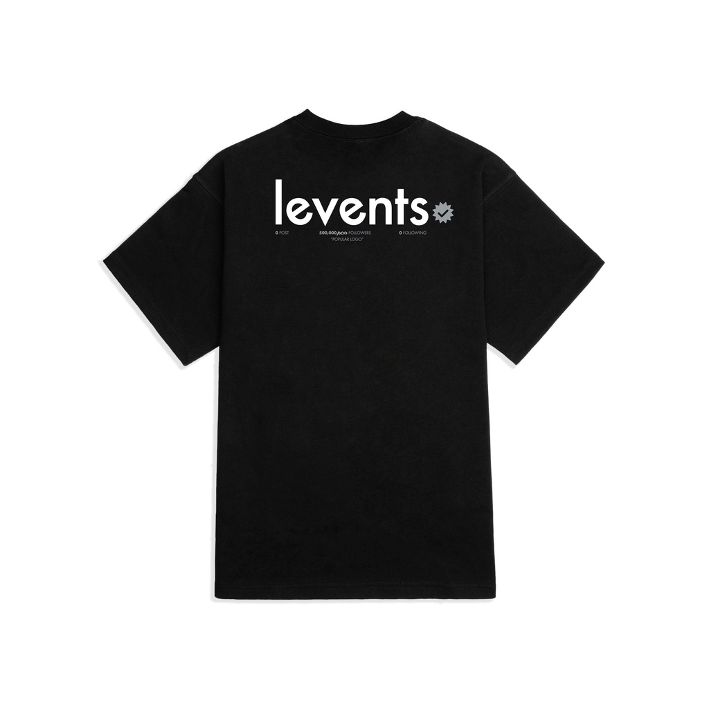 Áo thun LEVENTS Popular Logo Tee/ Black White hàng unisex chất liệu cotton - Liger Asia