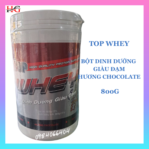 Sữa bột tăng cơ Top Whey gold bột dinh dưỡng giàu đạm hương socola