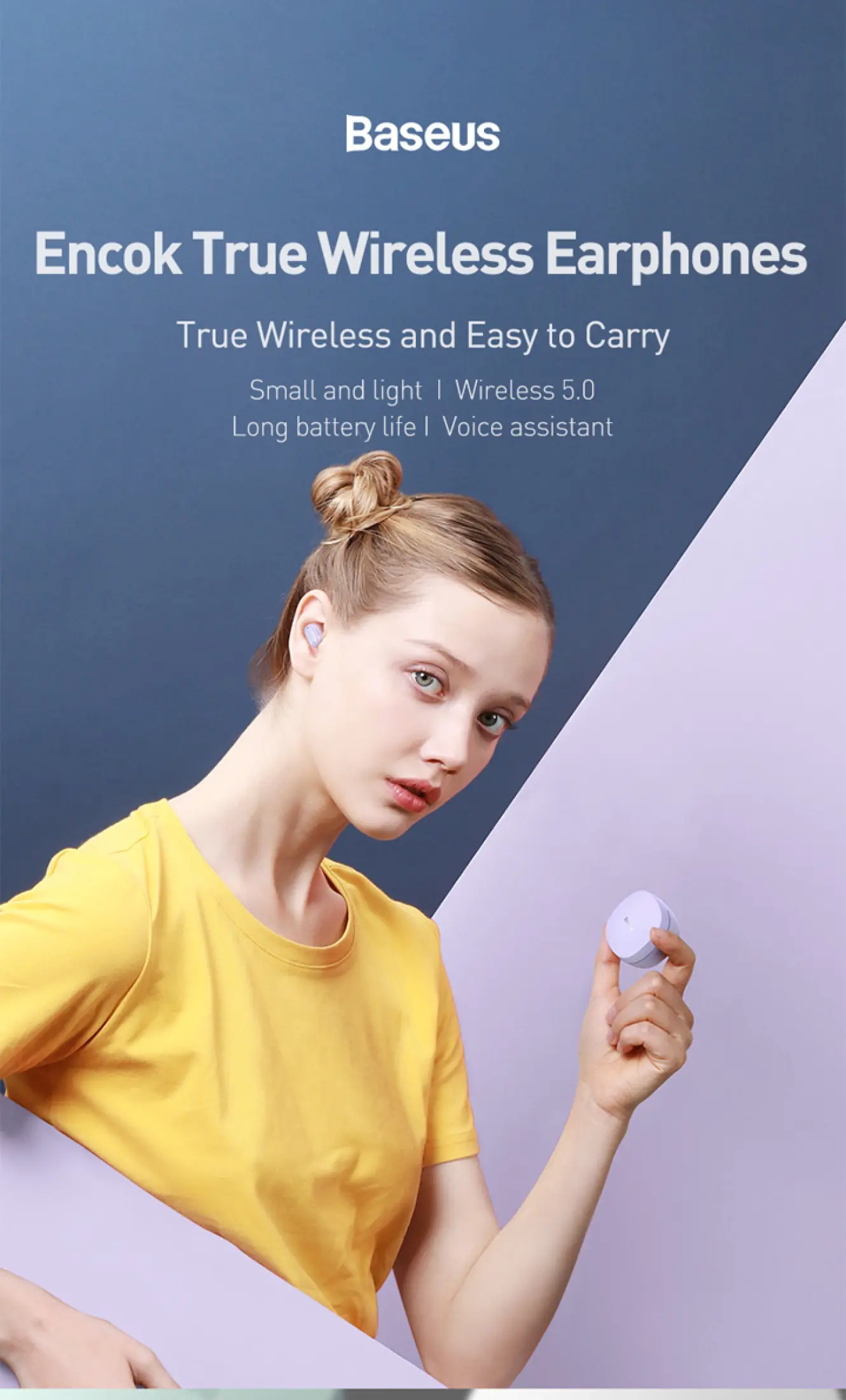 baseus encok true wireless earphones wm01