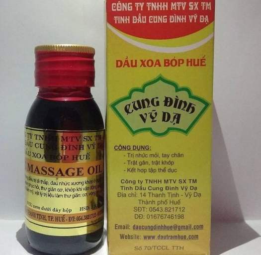 Dầu massage Huế cung đình vỹ dạ ( xoa bóp 60ml )
