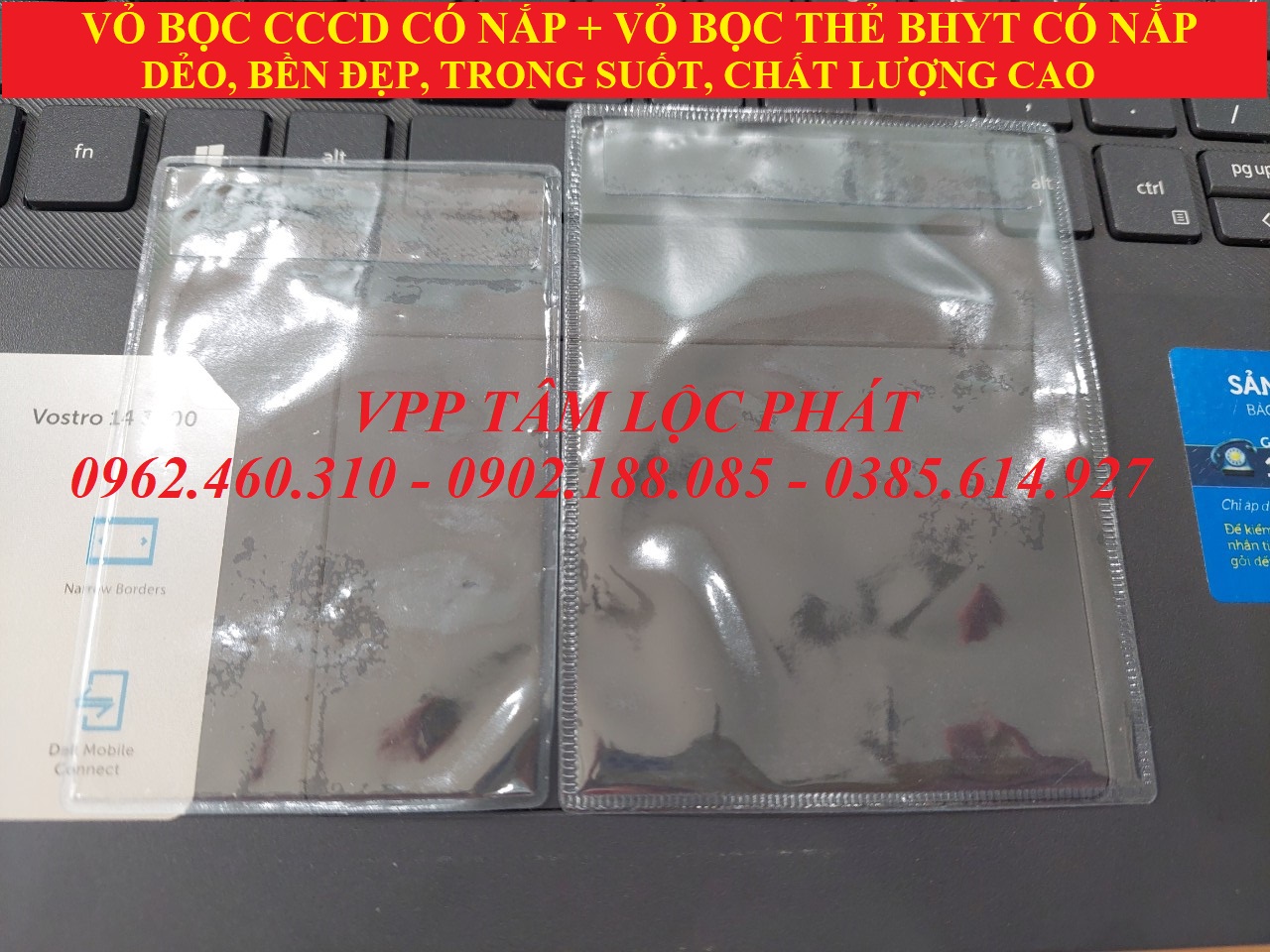 Combo sỉ 500 vỏ bọc thẻ cccd có nắp + 200 vỏ bọc thẻ bhyt có nắp - xưởng sản xuất
