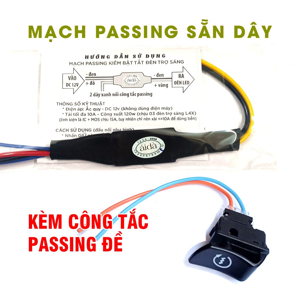 MẠCH PASSING DÂY 3S CHO ĐÈN TRỢ SÁNG