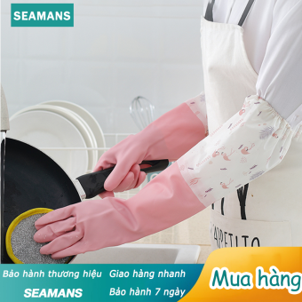 SEAMANS Găng tay cao su rửa chén bát, găng tay đa năng