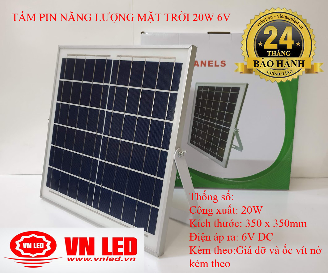 Tấm pin năng lượng mặt trời 18w 6v - 20w 6v