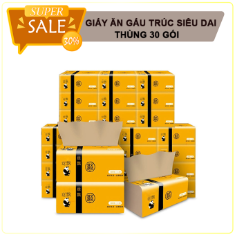 Một thùng 30 gói Giấy ăn Gấu Trúc - Giấy ăn Sipiao siêu dai - Hàng loại 1 VN sản xuất, hàng fake hoàn tiền