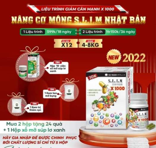 Thảo Mộc Slim Fit mẫu mới - giảm cân S.L.I.M SlimPlus Slimnature x1000
