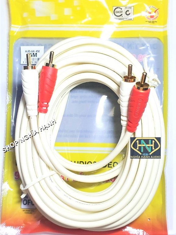 Cáp loa 4 đầu hoa sen av dài 1.5m 1.8m 3m 5m 10m honjianda cao cấp