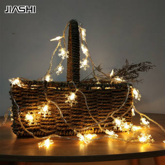 JIASHI Đèn Led Dây Sáng Tạo Hình Bông Tuyết Cây Thông Giáng Sinh Đèn Nhấp Nháy Hộp Pin Bóng Đèn Trang Trí Đèn USB