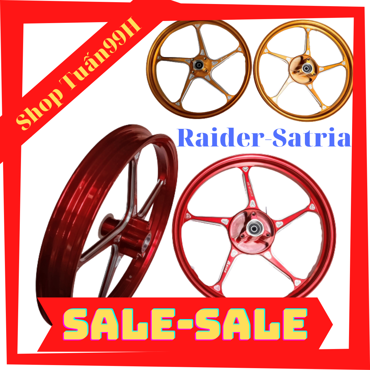 Mâm Asiro CNC dành cho Raider, Satria 150Fi bản 1.6
