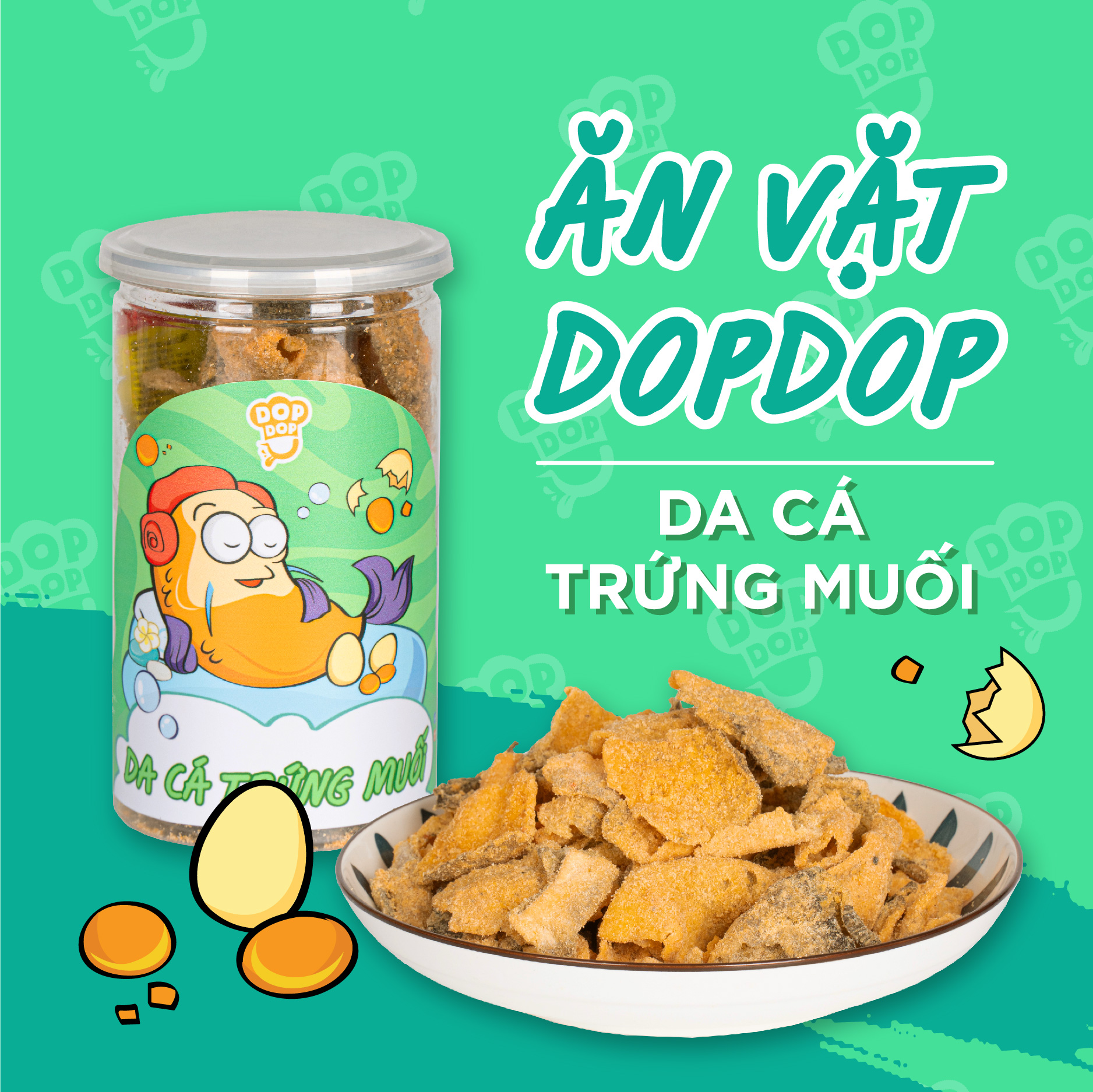 Da cá trứng muối ngon chất lượng ăn vặt dopdop 200g