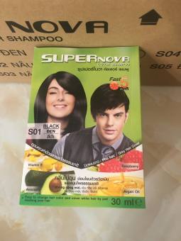 Dầu Gội Nhuộm Tóc Thảo Dược Phủ Bạc Super Nova số 01 đen