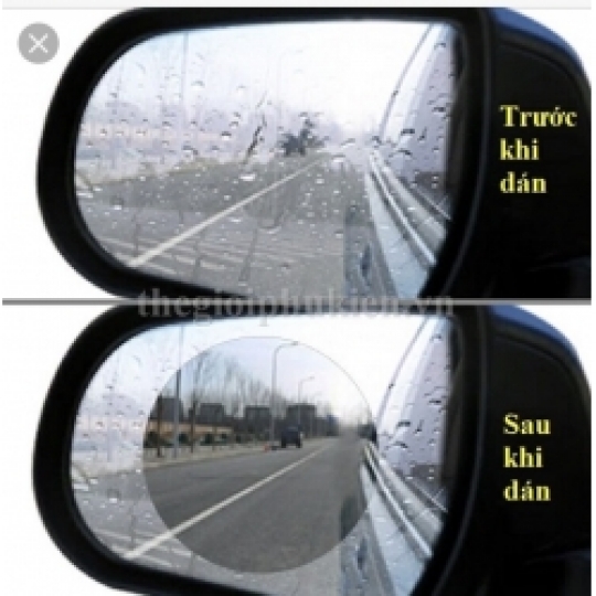 Combo 2 miếng dán gương ô tô chống bám nước