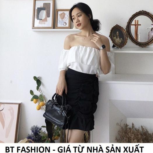 Đầm Hồng Trễ Vai Kết Hoa Vải Tơ Voan - ANNSHOP.VN