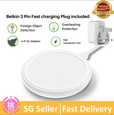 Belkin Boost Up Wireless Charging Pad 10 W, Fast Wireless Charger for iPhone 11, 11 Pro/Pro Max, XS, XS Max, XR, Samsung Galaxy S10, S10+, S10e, Huawei P30 Pro (2)