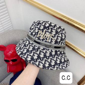 Mẫu mới 2022 Thời trang - Mũ tai bèo , nón butket chất liệu caki chữ nỗi dioR cao cấp thời trang 2022 M010