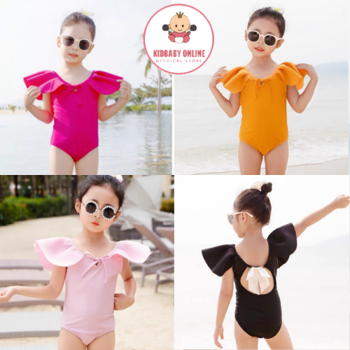 Bộ bơi bikini liền thân tay cánh tiên size nhỡ 10-25kg K139 Kidbabyonline- Bộ bơi bé gái 10-25kg- bikini liền thân bé gái- Bikini bé gái