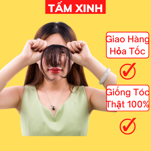 Tóc giả mái thưa thời trang hàn quốc, tóc mái giả hàng loại 1 - tmg