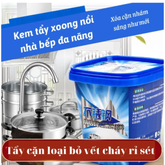 KEM CHÀ RỬA ĐÁNH BÓNG NỒI CHẢO SIÊU SÁNG OVEN HÀN QUỐC CAO CẤP - BỘT TẨY RỬA XONG NỒI HIỆU QUẢ NHANH ĐÁNH BAY MỌI VẾT BẨN CỨNG ĐẦU