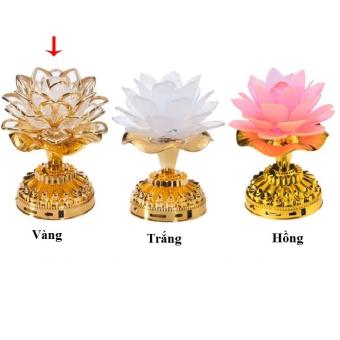 Đèn HOA SEN để bàn thờ phật 36 bài hát (3 màu) xài điện / pin