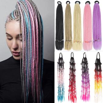 Băng Đô Co Giãn 20 Inch Phụ Kiện Tóc Băng Đô Tóc Giả Dây Xoắn Cho Nữ Băng Đô Bện Nhiều Màu