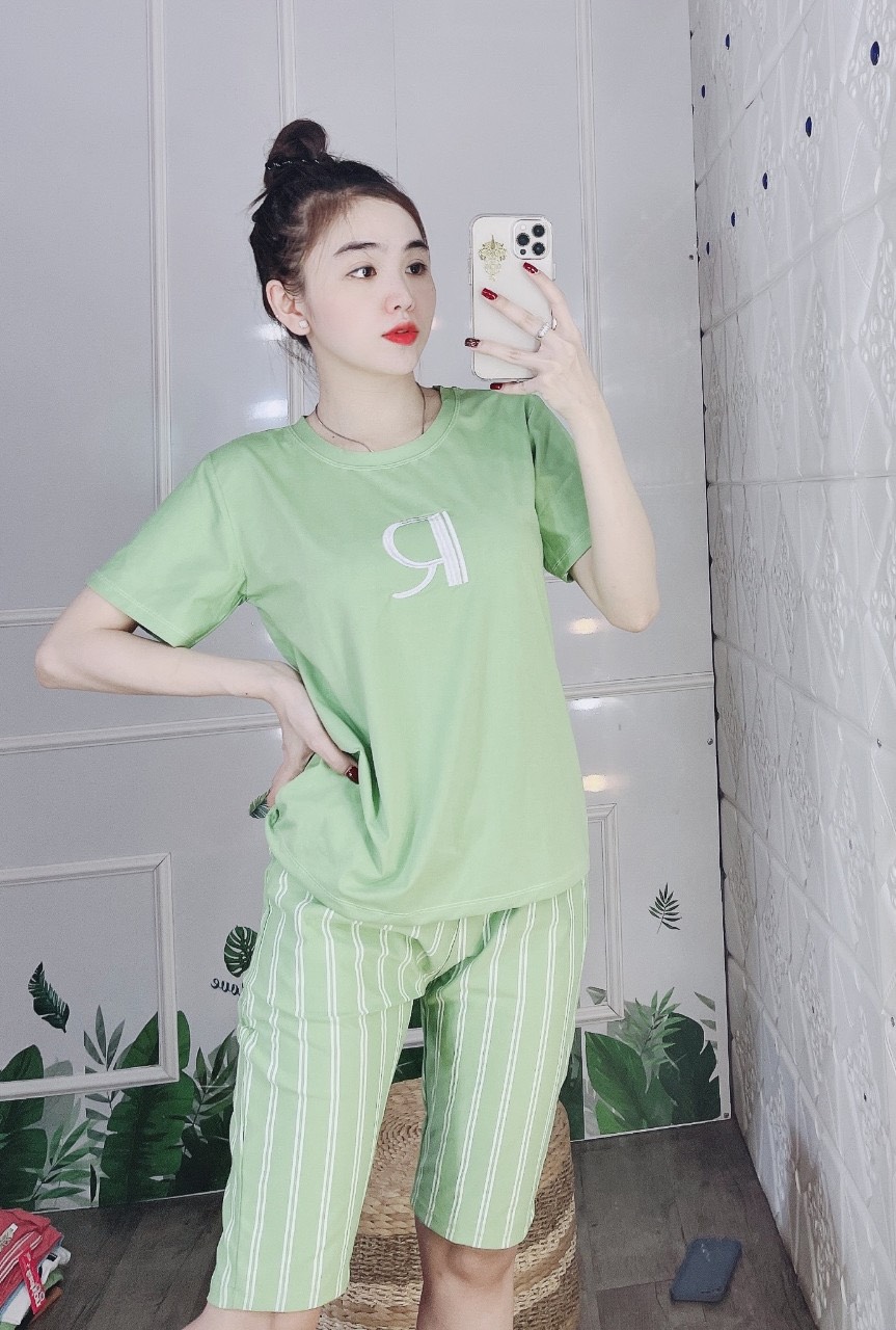 Đồ bộ mặc nhà, set bộ thun lửng, set bộ ngố chất cotton co giản mặc nhà dễ thương form rộng thoải mái bigsize tới 85kg