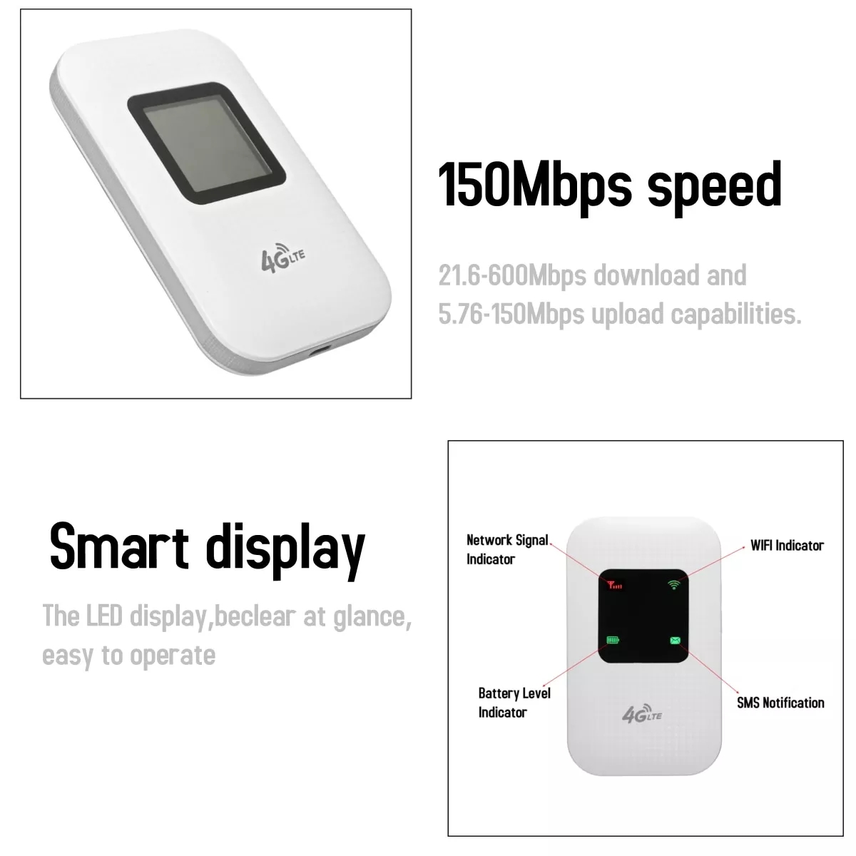 เกี่ยวกับสินค้า 4G Wifiเราเตอร์มินิเราเตอร์ 3G 4G Lteบรอดแบนด์ไร้สายพ็อกเก็ตWi FiฮอตสปอตรถWi-Fiเราเตอร์Mifiพร้อมช่องใส่ซิมการ์ด