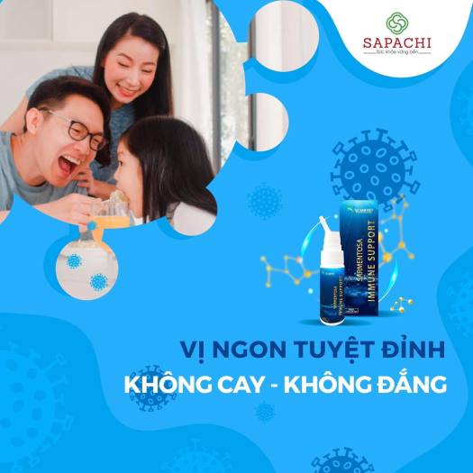 BỔ PHÊ HÓA ĐỜM-SARMENTOSA IMMUNE SUPPORT- Sa Sâm Việt -Dạng chai xịt 75ml (450 lần xịt ) dùng cho trẻ 1 tuổi trở lên e