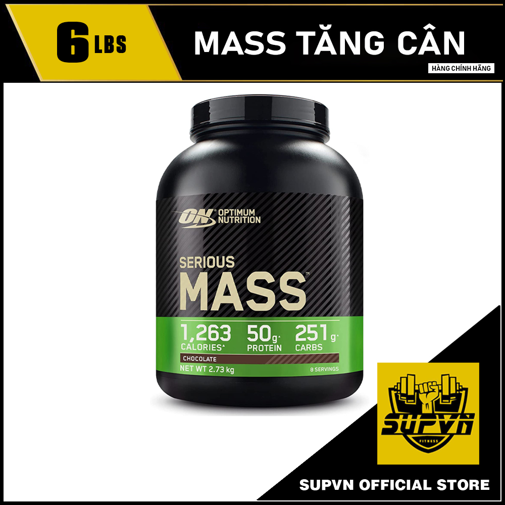 Serious Mass 6lbs - 2.7kg Sữa tăng cân tăng cơ giàu dinh dưỡng dành cho người gầy - Optimum Nutrition Serious Mass Weight Gainer Protein Powder