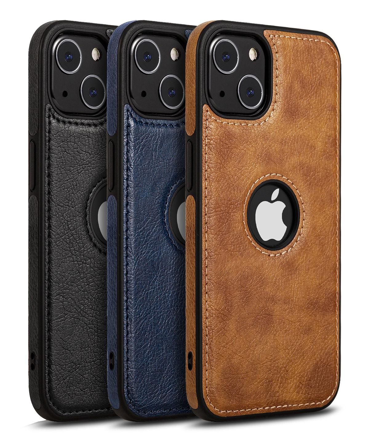 Ốp lưng da Iphone 13/ 13 Pro/ 13 Pro Max/ 13 Mini chất lượng cao - ỐP DA KHOÉT TÁO - TN Happy phân phối