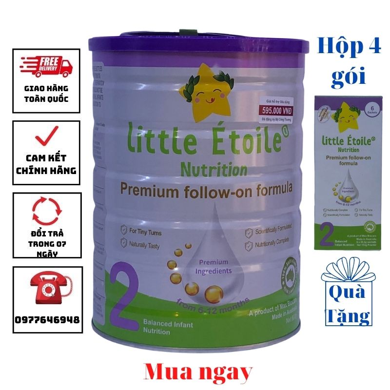 Sữa bột ngôi sao nhỏ max biocare Little etoile nutrition premium infant formula hàng nhập khẩu úc số 2 hôp 800g- Rubyna Store