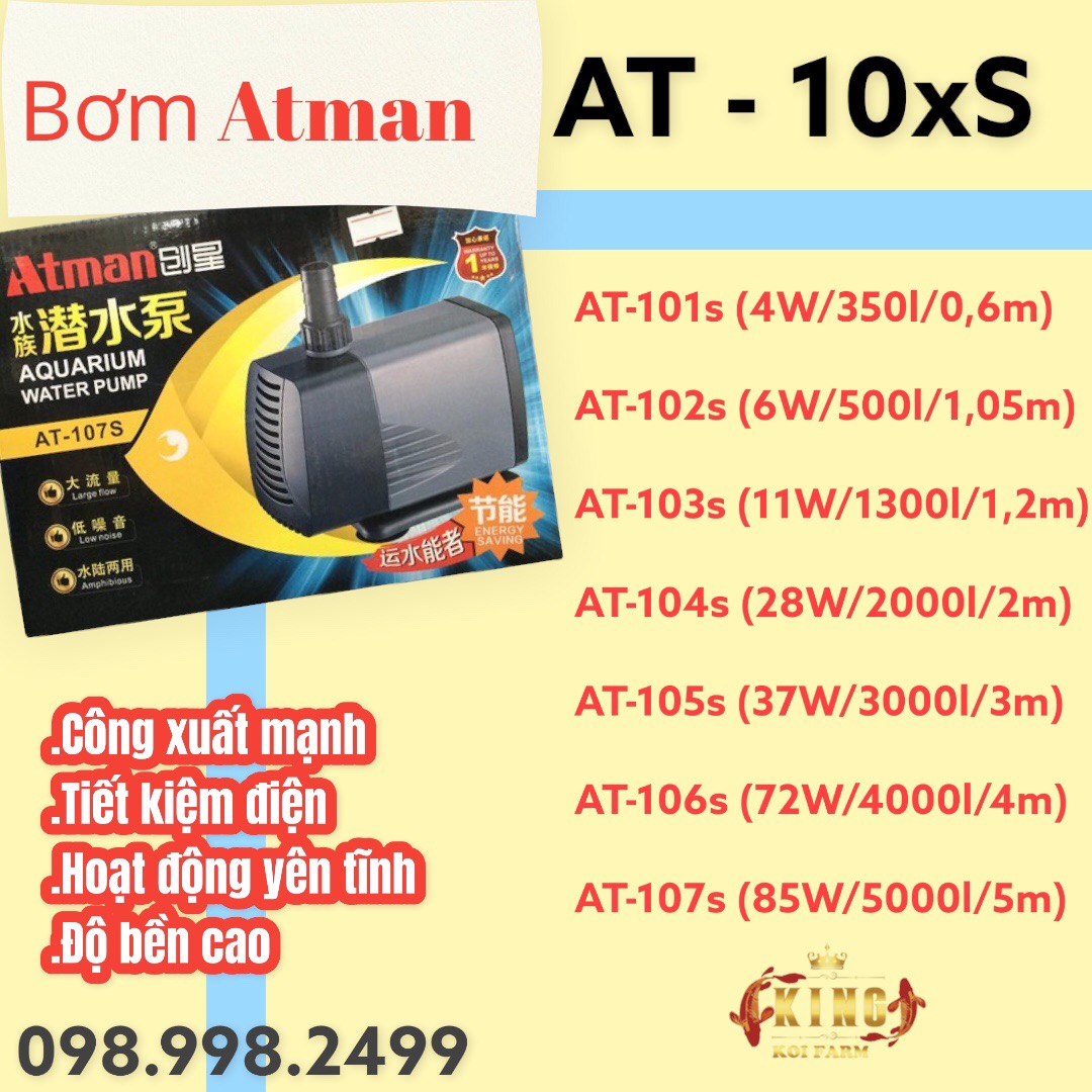 Máy bơm nước hồ cá atman at 101s_102s_103s_104s_105s_106s_107s
