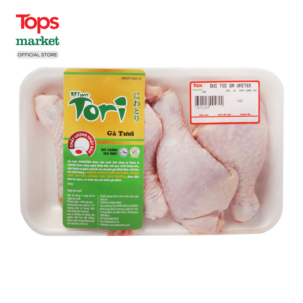 Đùi Tỏi Gà Unitek 1Kg - Siêu Thị Tops Market