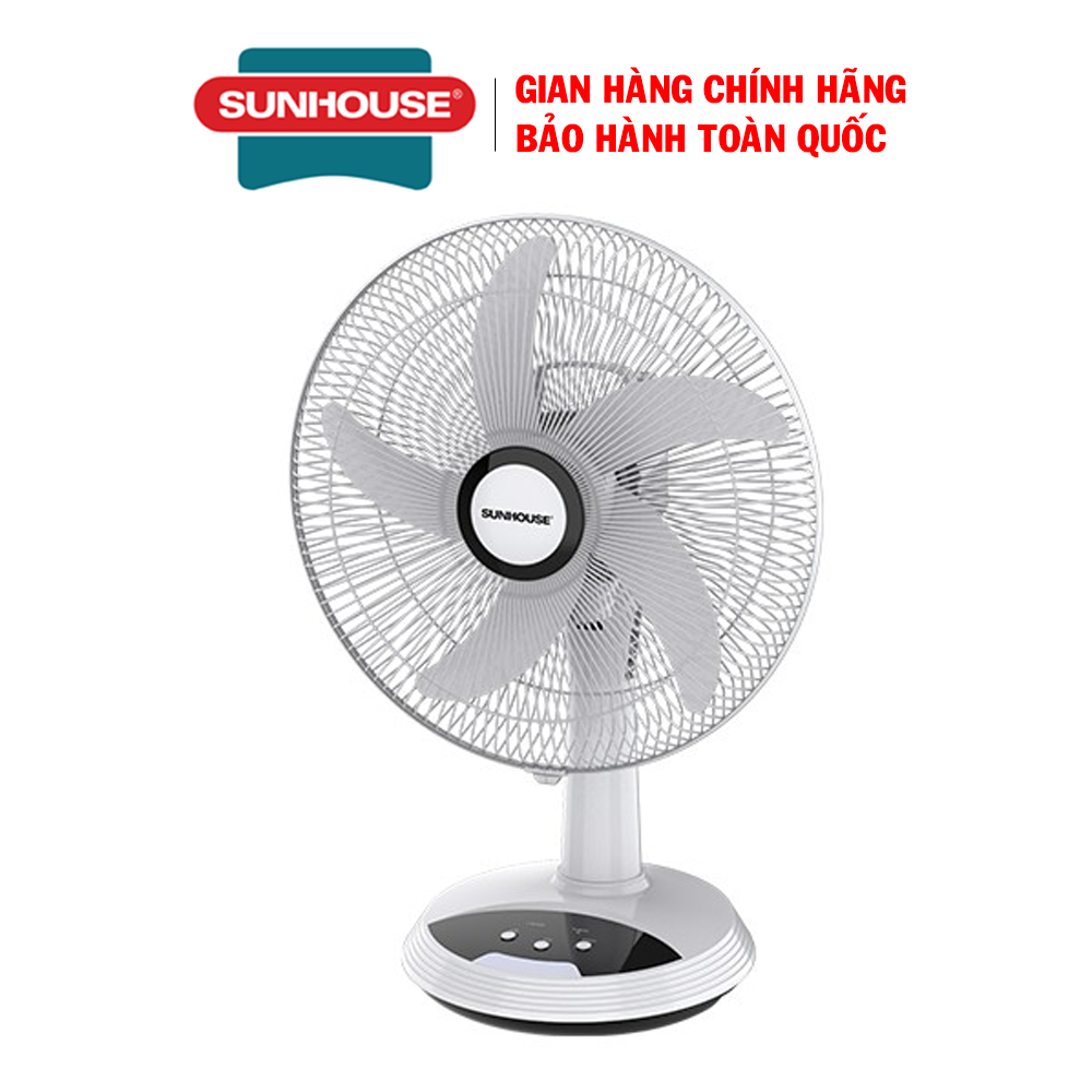 Quạt tích điện Sunhouse SHD7223 - Quạt sạc điện SHD7228, Quay đảo chiều, gió tản đều, Tích hợp đèn ngủ 2 trong 1, Bảo hành 12 tháng
