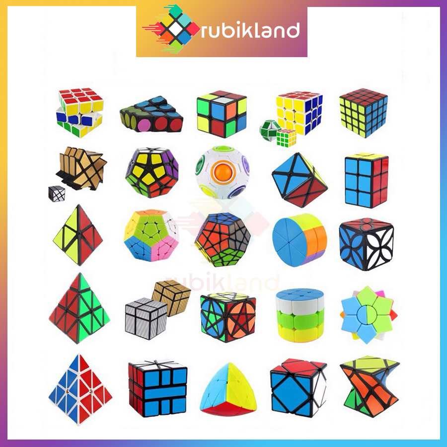 [Bộ Sưu Tập] Rubik QiYi Stickerless 2x2 3x3 4x4 5x5 Pyraminx Megaminx Mastermorphix Gear Đồ Chơi Trí Tuệ Rubic (Bản Cao Cấp)