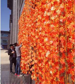 Dây Lá Giả Nhựa Nhân Tạo Trang Trí Dây Lá Phong RẺ VÔ ĐỊCH