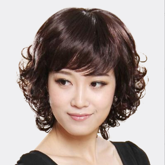 Tóc giả nữ trung niên Hàn Quốc nguyên đầu sợi tơ - TG48