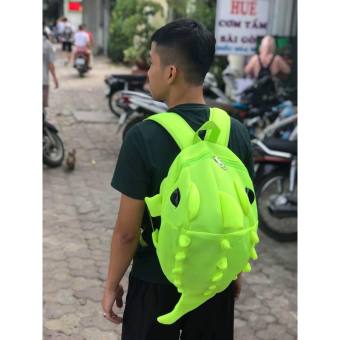 Balo khủng long dễ thương vải lưới màu xanh lá