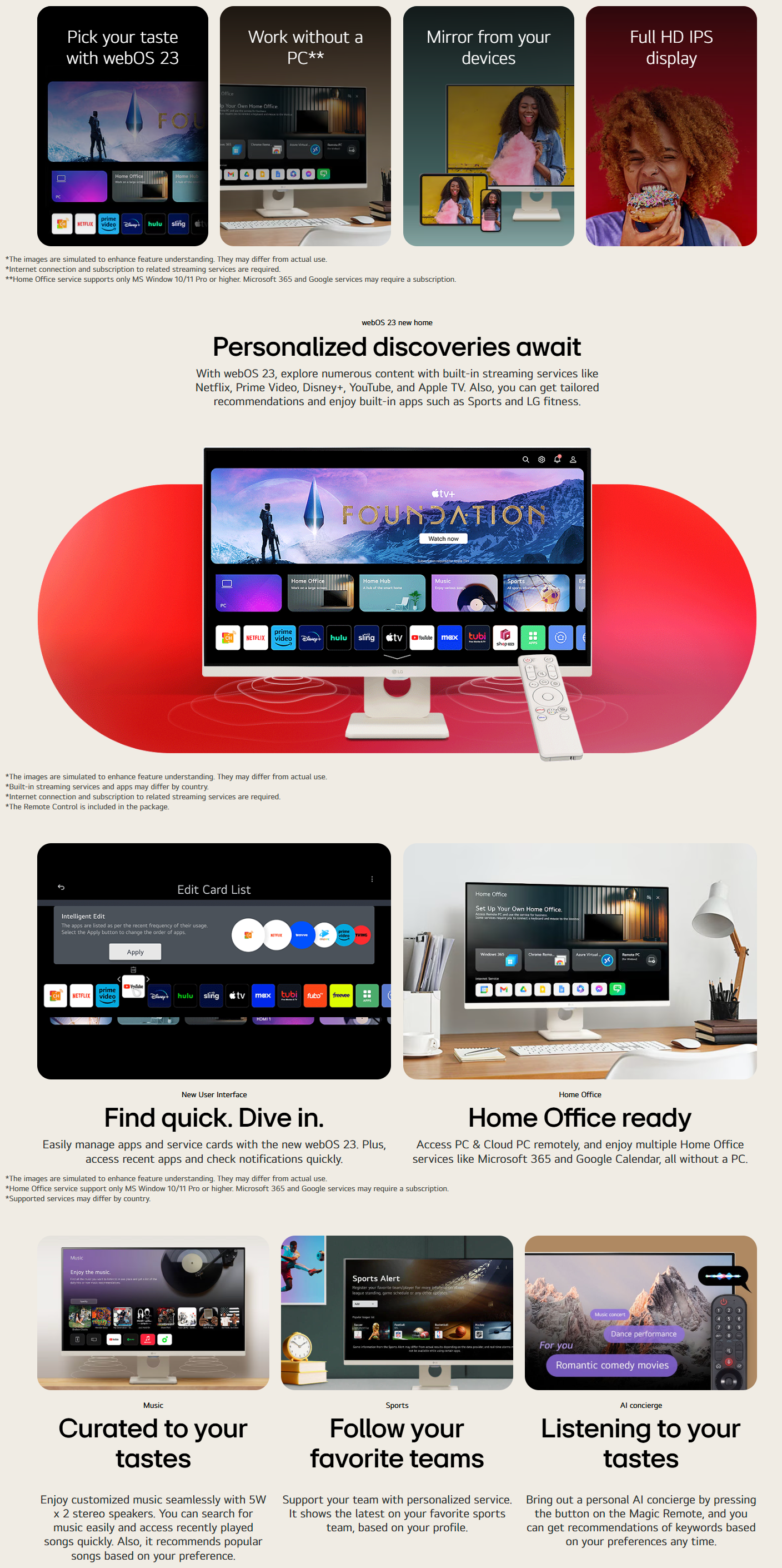 LG MyView 27U511SA | 27" FHD | IPS | Smart Wireless Monitor with webOS (27U511SA-W) · v2
