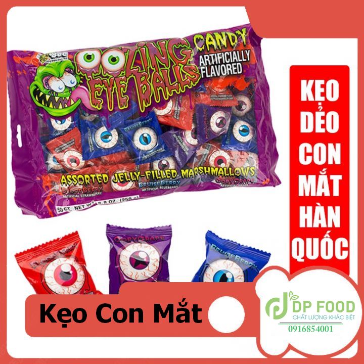 Kẹo con mắt marshmallow hàn quốc nhân mứt trái cây gói 230g