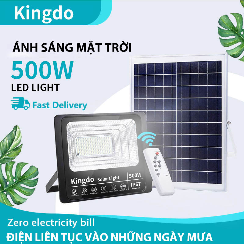 Ánh sáng mặt trời 500W Watt Ánh sáng LED Ánh sáng mặt trời Bảng điều khiển năng lượng mặt trời IP67 Chống thấm nước với điều khiển từ xa