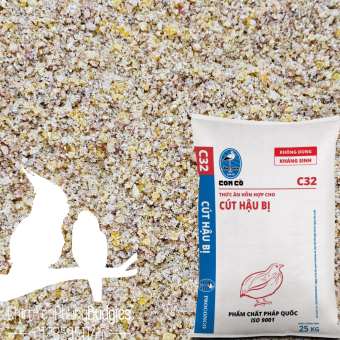 1kg Cám Con Cò C32 thức ăn hỗn hợp cho cút hậu bị [thức ăn gà]