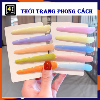 Combo 10 Kẹp Tóc Mỏ Vịt Cỡ Lớn Nhiều Màu Sắc Bằng Acrylic Phong Cách Hàn Quốc Dễ Thương Cho Nữ - Kẹp Tóc Mái Dễ Thương