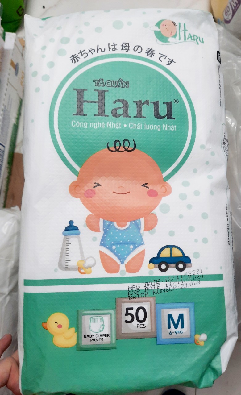 Tã/bỉm haru xuất nhật quần size m50
