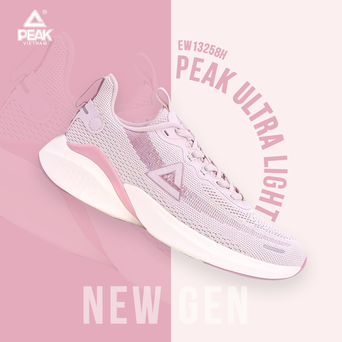 Giày chạy bộ Nữ PEAK Ultra Light New Gen EW13258H