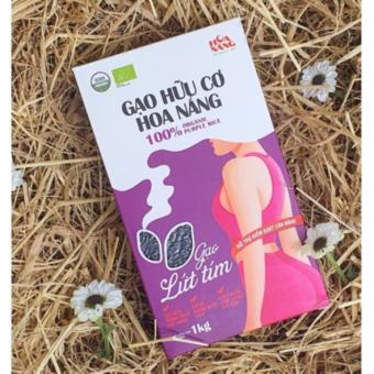 Gạo lứt tím hữu cơ Hoa Nắng hộp 1kg
