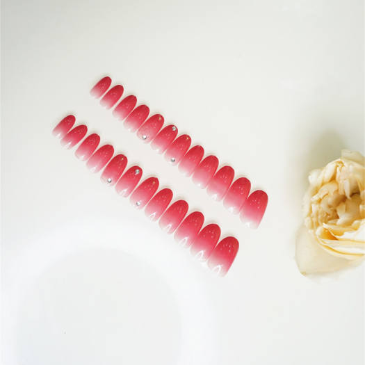 24 Cái Móng Tay Giả, Khảm Móng Nghệ Thuật Có Thể Đeo Với Hạt Vàng Và Nhấp Nháy Kim Cương Móng Tay Giả Đã Hoàn Thiện Màu Bột Kim Cương Cho Nữ