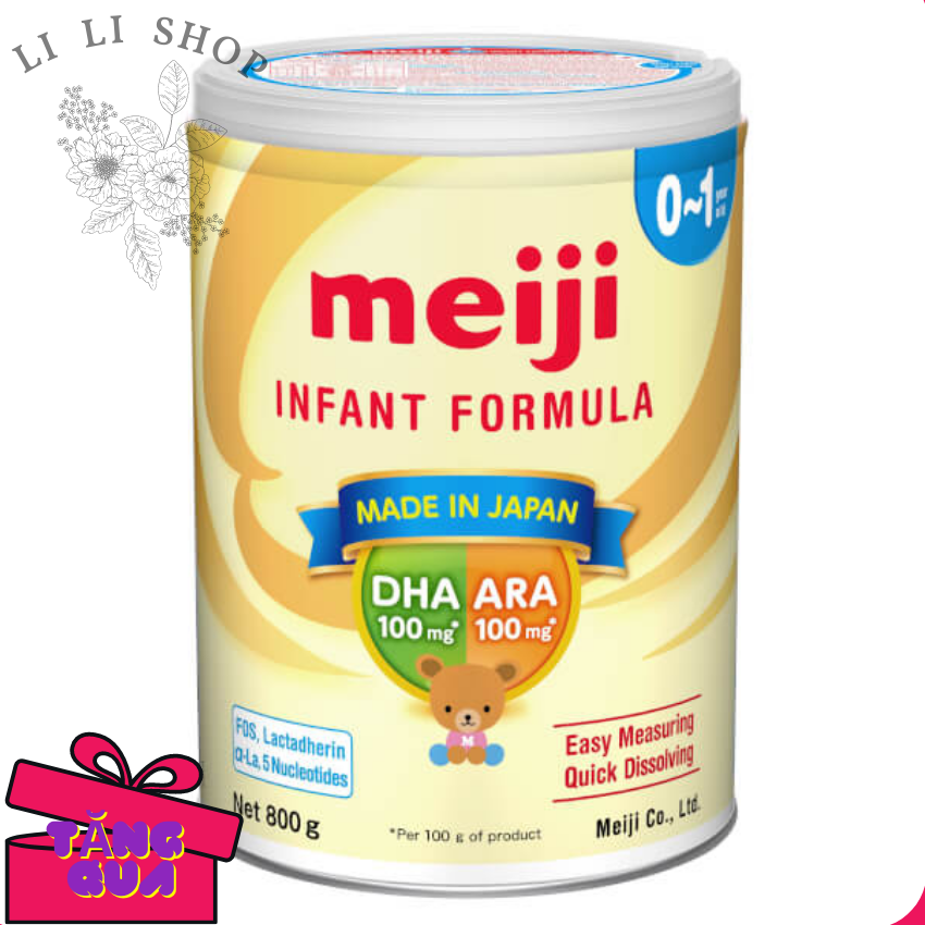 [Meiji] Meiji Infant Formula 800g (Genuine Imported) Nutritional Product for Babies from 0 to 1 Year Old, Supplementing Essential Nutrients and Micronutrients Necessary for Children's Development - Li Li Shop