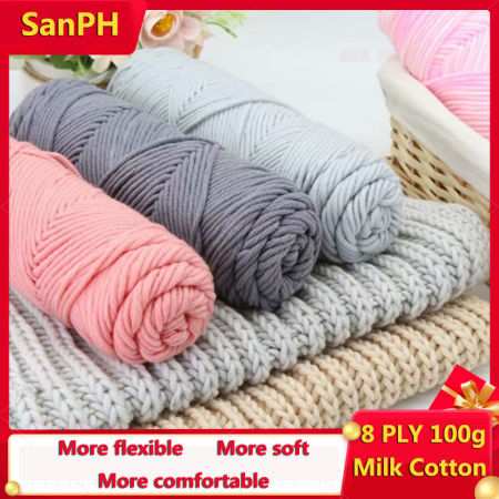 SoftFlex Crochet Yarn 8Ply - 100g for Knitting Scarf